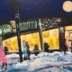 ART BEAT – The Artwork of Louise Rachils – Night Time at the The Green Door