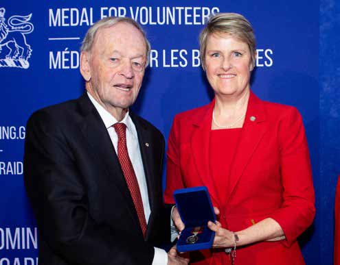 Nancy Oakes recently received the Sovereign’s Medal for Volunteers from Jean Chretien. Photo by Alex Tetreault