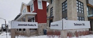 The names of an early Ottawa settler and two of the guiding lights of the Oblate Order in Canada are commemorated with new street names in Greystone Village. Photos by Lorne Abugov