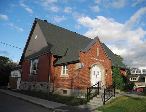 Calvary Baptist Church is a representative example of a vernacular red brick church built in the early decades of the twentieth century. Photo by John Dance