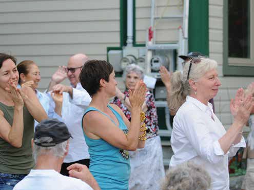 Terra Firma families, friends and neighbours celebrated 25 years of cohousing and community at a lively Drummond Street party in late June. Photo by Paul Scott 