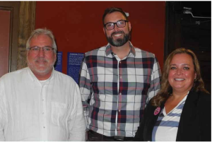 Councillor candidates Dan Rogers (left), Shawn Menard and Rebecca Bromwich were described by the debate moderator David Reevely as “three accomplished, thoughtful people who want to represent our community.