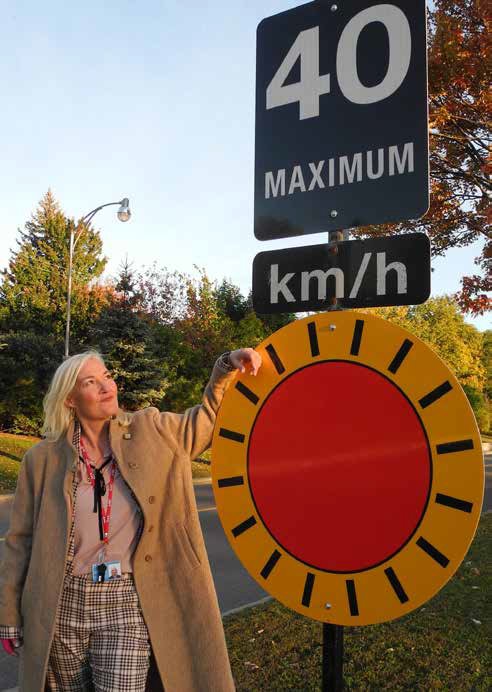 Former Old Ottawa East resident Leslie McDermott says it doesn’t make sense that the Colonel By Drive speed limit has been lowered to 40 kilometres/hour. Others feel it’s a real improvement. Photo by John Dance