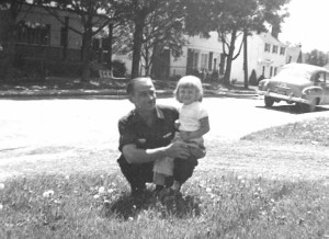 It’s 1957 and that’s me and my maternal grandfather in front of 172 Glenora Street, looking south towards Clegg Street. Photo Supply Rockburn Family