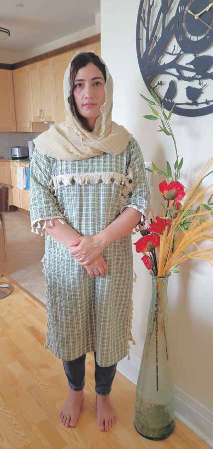 Newcomer to Old Ottawa East, Razia Sayad is focused on integrating herself and her family into her new life in Canada. Photo by Kathy Whittaker