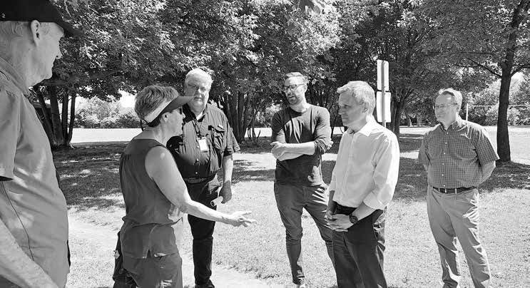 Capital Ward Councillor Shawn Menard, Ottawa Mayor Mark Sutcliffe paid an "information gathering" visit to Old Ottawa East this past August. Photo Supplied