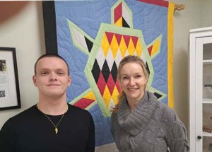 Patrick Taillefer (left) of The Mainstreeter is joined by Immaculata High School teacher Dana Leahey at a recent Team Mikinak meeting. Photo by Lorne Abugov 